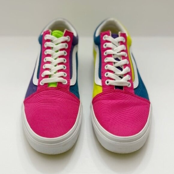 Vans Old Skool Color Block Skate Shoes Neon 9.5 Men's / 11 Women's - Picture 2 of 7